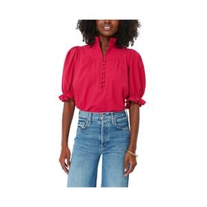 Tuckernuck Pomander Place Raspberry Puff Sleeve top
